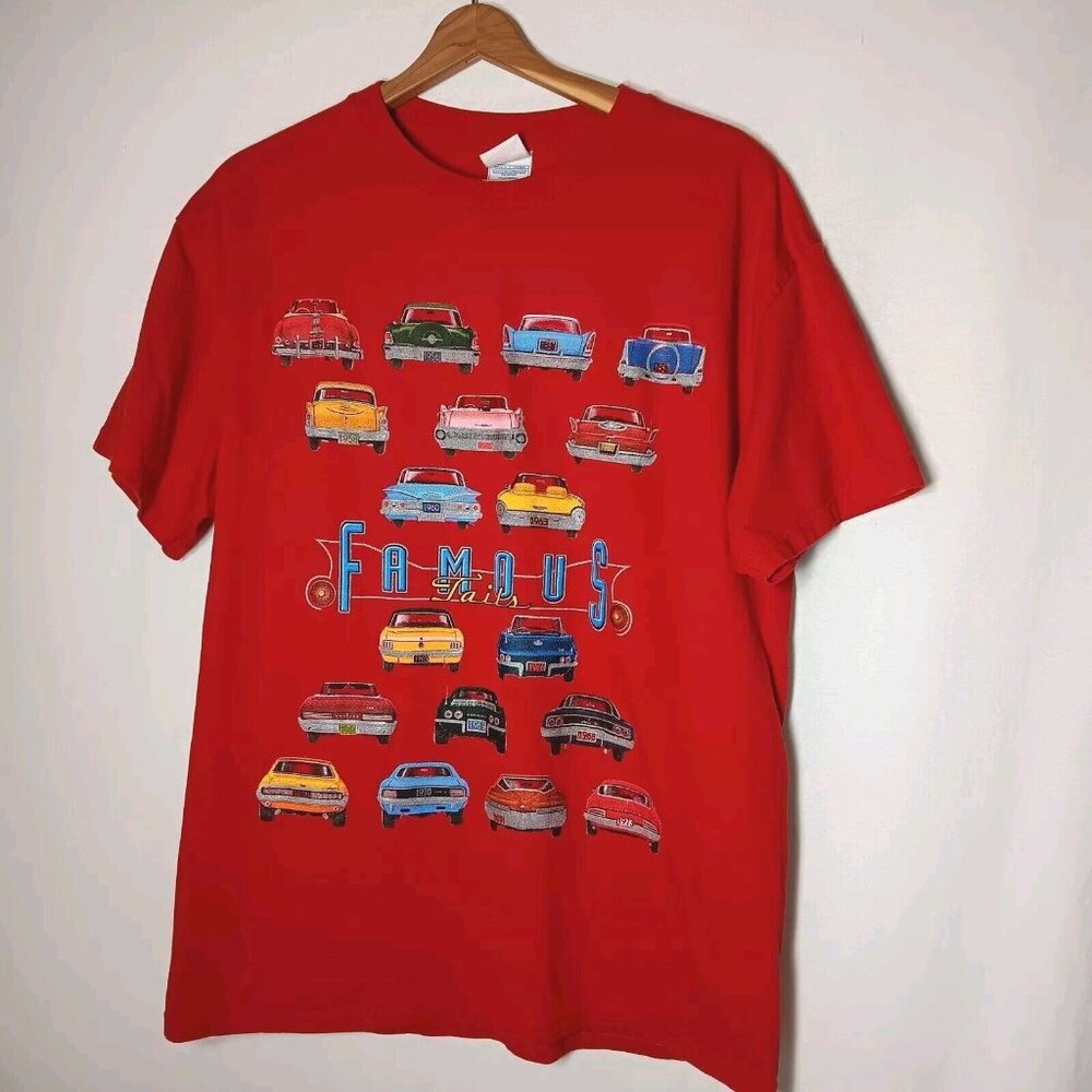 Famous Tails T Shirt Large Classic Vintage Cars Automobile Auto Tennessee River
